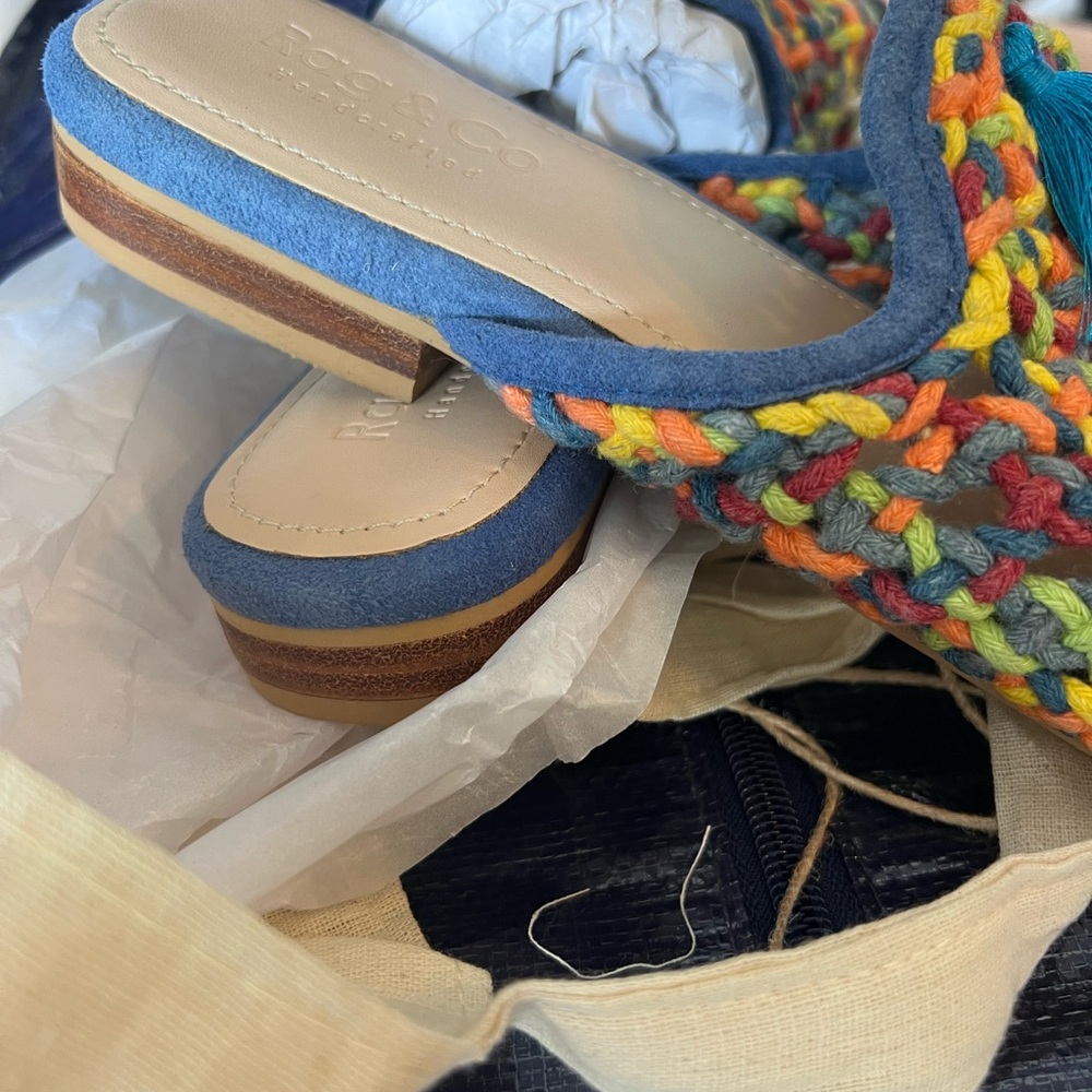 NWT | Rag & Co Colorful Handcrafted Slippers, Size 9 - Picture 3 of 7